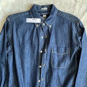 Brand new JCrew Men’s Medium slim Dark Wash Denim Shirt.